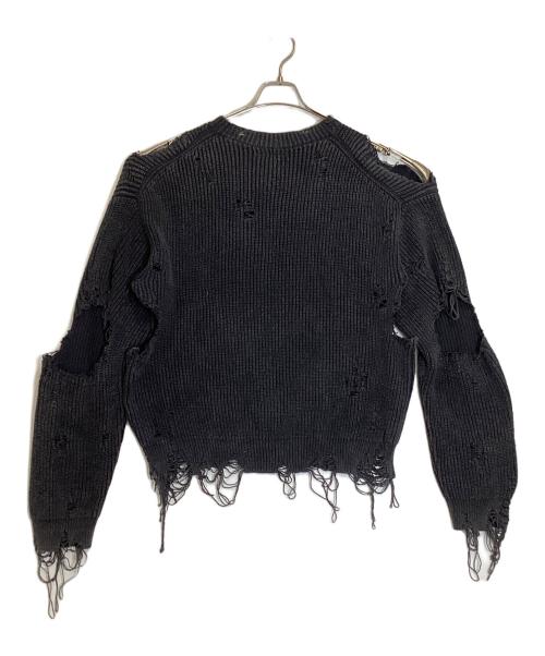 Maison MIHARA YASUHIRO（メゾン ミハラ ヤスヒロ）Maison MIHARA YASUHIRO (メゾン ミハラ ヤスヒロ) BLEACHED KNIT PULLOVER グレー サイズ:freeの古着・服飾アイテム