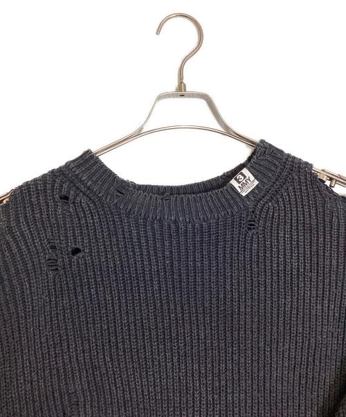 Maison MIHARA YASUHIRO（メゾン ミハラ ヤスヒロ）Maison MIHARA YASUHIRO (メゾン ミハラ ヤスヒロ) BLEACHED KNIT PULLOVER グレー サイズ:freeの古着・服飾アイテム