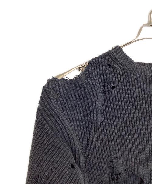Maison MIHARA YASUHIRO（メゾン ミハラ ヤスヒロ）Maison MIHARA YASUHIRO (メゾン ミハラ ヤスヒロ) BLEACHED KNIT PULLOVER グレー サイズ:freeの古着・服飾アイテム