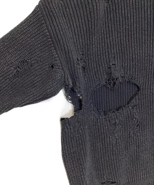 Maison MIHARA YASUHIRO（メゾン ミハラ ヤスヒロ）Maison MIHARA YASUHIRO (メゾン ミハラ ヤスヒロ) BLEACHED KNIT PULLOVER グレー サイズ:freeの古着・服飾アイテム