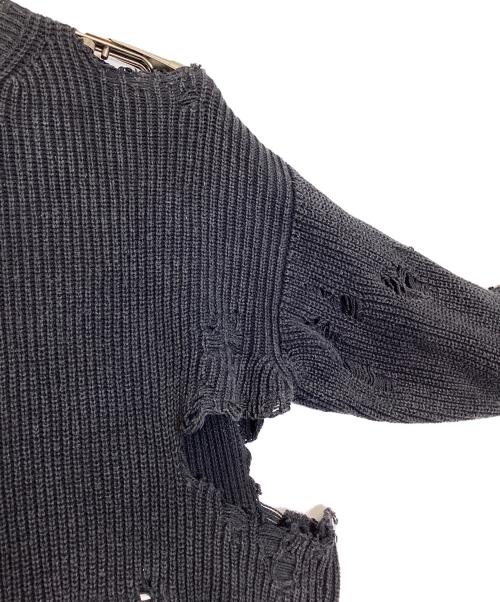 Maison MIHARA YASUHIRO（メゾン ミハラ ヤスヒロ）Maison MIHARA YASUHIRO (メゾン ミハラ ヤスヒロ) BLEACHED KNIT PULLOVER グレー サイズ:freeの古着・服飾アイテム