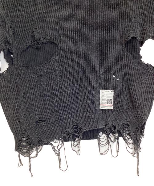 Maison MIHARA YASUHIRO（メゾン ミハラ ヤスヒロ）Maison MIHARA YASUHIRO (メゾン ミハラ ヤスヒロ) BLEACHED KNIT PULLOVER グレー サイズ:freeの古着・服飾アイテム