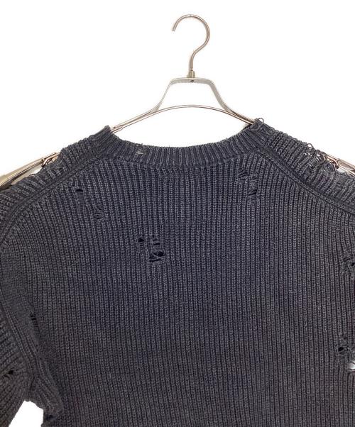 Maison MIHARA YASUHIRO（メゾン ミハラ ヤスヒロ）Maison MIHARA YASUHIRO (メゾン ミハラ ヤスヒロ) BLEACHED KNIT PULLOVER グレー サイズ:freeの古着・服飾アイテム