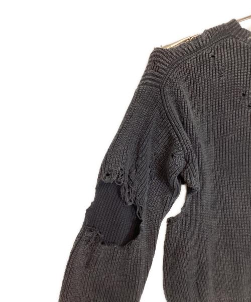 Maison MIHARA YASUHIRO（メゾン ミハラ ヤスヒロ）Maison MIHARA YASUHIRO (メゾン ミハラ ヤスヒロ) BLEACHED KNIT PULLOVER グレー サイズ:freeの古着・服飾アイテム