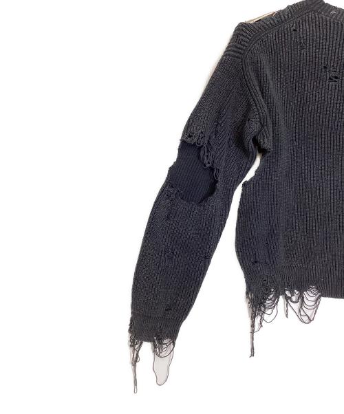 Maison MIHARA YASUHIRO（メゾン ミハラ ヤスヒロ）Maison MIHARA YASUHIRO (メゾン ミハラ ヤスヒロ) BLEACHED KNIT PULLOVER グレー サイズ:freeの古着・服飾アイテム
