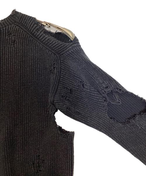 Maison MIHARA YASUHIRO（メゾン ミハラ ヤスヒロ）Maison MIHARA YASUHIRO (メゾン ミハラ ヤスヒロ) BLEACHED KNIT PULLOVER グレー サイズ:freeの古着・服飾アイテム