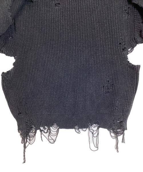 Maison MIHARA YASUHIRO（メゾン ミハラ ヤスヒロ）Maison MIHARA YASUHIRO (メゾン ミハラ ヤスヒロ) BLEACHED KNIT PULLOVER グレー サイズ:freeの古着・服飾アイテム