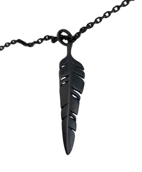 PUERTA DEL SOL（プエルタデルソル）PUERTA DEL SOL (プエルタデルソル) フェザーチェーンネックレス ブラックの古着・服飾アイテム
