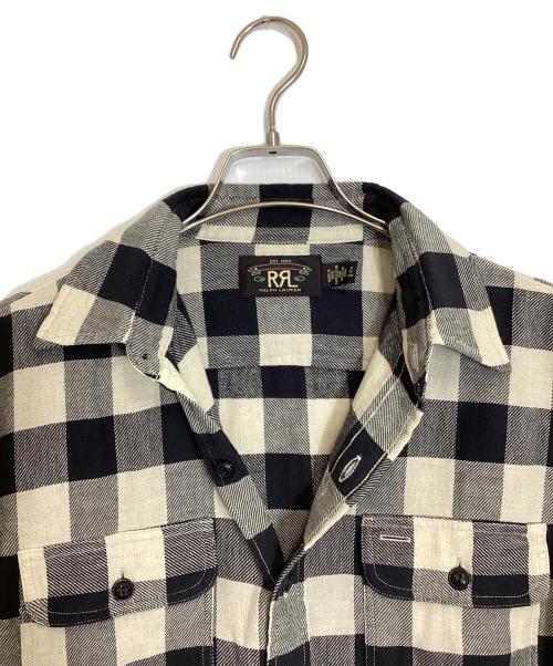 RRL（ダブルアールエル）RRL (ダブルアールエル) チェックネルシャツ アイボリー×ブラック サイズ:Sの古着・服飾アイテム
