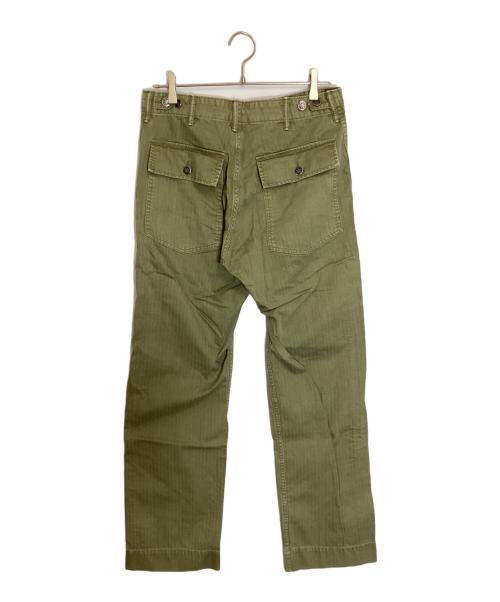RRL（ダブルアールエル）RRL (ダブルアールエル) ヘリンボーンベイカーパンツ グリーン サイズ:SIZE30の古着・服飾アイテム