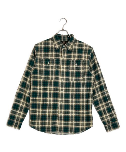 RRL（ダブルアールエル）RRL (ダブルアールエル) チェックシャツ グリーン×アイボリー サイズ:Sの古着・服飾アイテム