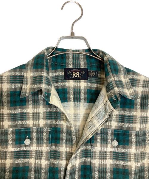 RRL（ダブルアールエル）RRL (ダブルアールエル) チェックシャツ グリーン×アイボリー サイズ:Sの古着・服飾アイテム