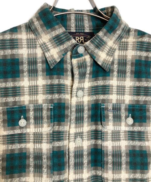 RRL（ダブルアールエル）RRL (ダブルアールエル) チェックシャツ グリーン×アイボリー サイズ:Sの古着・服飾アイテム