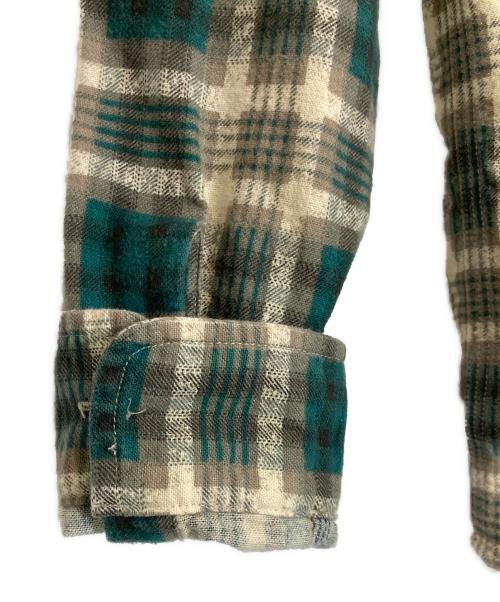 RRL（ダブルアールエル）RRL (ダブルアールエル) チェックシャツ グリーン×アイボリー サイズ:Sの古着・服飾アイテム