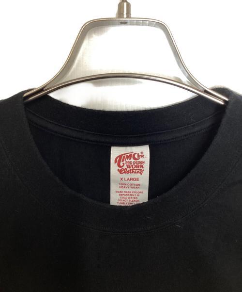 time inc（タイムインク）Time inc (タイムインク) スモールロゴプリントTシャツ ブラック サイズ:XLの古着・服飾アイテム