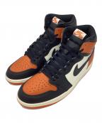 NIKEナイキ）の古着「AIR JORDAN 1 RETRO HIGH OG ハイカットスニーカー」｜ブラック×オレンジ×ホワイト