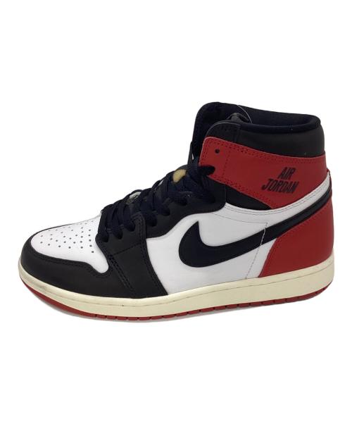 NIKE（ナイキ）NIKE (ナイキ) AIR JORDAN 1 RETRO HIGH OG ハイカットスニーカー ホワイト×ブラック×レッド サイズ:28の古着・服飾アイテム