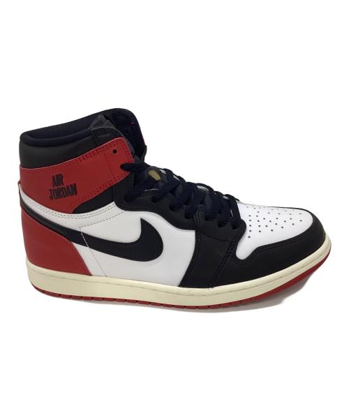 NIKE（ナイキ）NIKE (ナイキ) AIR JORDAN 1 RETRO HIGH OG ハイカットスニーカー ホワイト×ブラック×レッド サイズ:28の古着・服飾アイテム