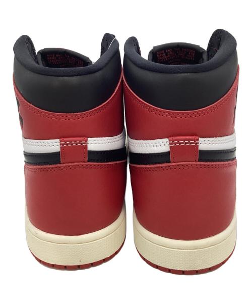 NIKE（ナイキ）NIKE (ナイキ) AIR JORDAN 1 RETRO HIGH OG ハイカットスニーカー ホワイト×ブラック×レッド サイズ:28の古着・服飾アイテム