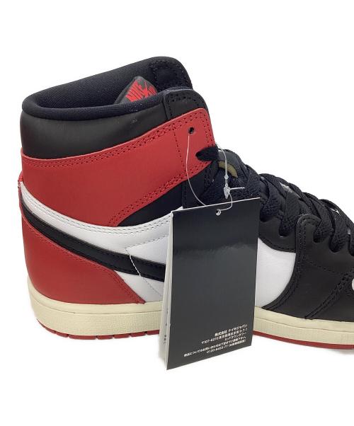 NIKE（ナイキ）NIKE (ナイキ) AIR JORDAN 1 RETRO HIGH OG ハイカットスニーカー ホワイト×ブラック×レッド サイズ:28の古着・服飾アイテム