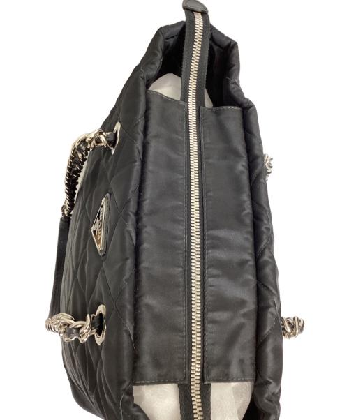 PRADA（プラダ）PRADA (プラダ) チェーンハンドルキルティングナイロンバッグ ブラック サイズ:-の古着・服飾アイテム