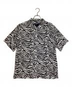 NOON GOONS×RHC Ron Hermanヌーングーンズ×アールエイチシー ロンハーマン）の古着「別注ゼブラ柄レーヨンシャツ」｜ホワイト×ブラック