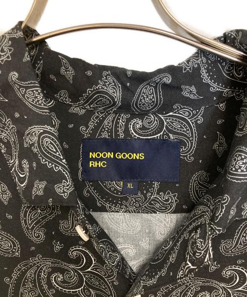 NOON GOONS（ヌーングーンズ）NOON GOONS (ヌーングーンズ) RHC Ron Herman (アールエイチシー ロンハーマン) 別注ペイズリーレーヨンシャツ ブラック サイズ:XLの古着・服飾アイテム