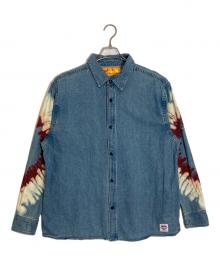 CHALLENGER（チャレンジャー）の古着「L/S TIE DYE SLEEVE DENIM SHIRT」｜インディゴ