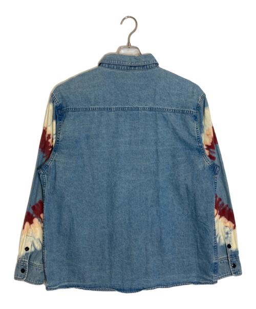 CHALLENGER（チャレンジャー）CHALLENGER (チャレンジャー) L/S TIE DYE SLEEVE DENIM SHIRT インディゴ サイズ:XLの古着・服飾アイテム