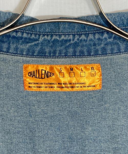 CHALLENGER（チャレンジャー）CHALLENGER (チャレンジャー) L/S TIE DYE SLEEVE DENIM SHIRT インディゴ サイズ:XLの古着・服飾アイテム
