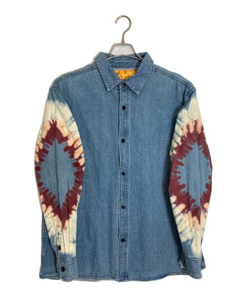 CHALLENGER（チャレンジャー）CHALLENGER (チャレンジャー) L/S TIE DYE SLEEVE DENIM SHIRT インディゴ サイズ:XLの古着・服飾アイテム