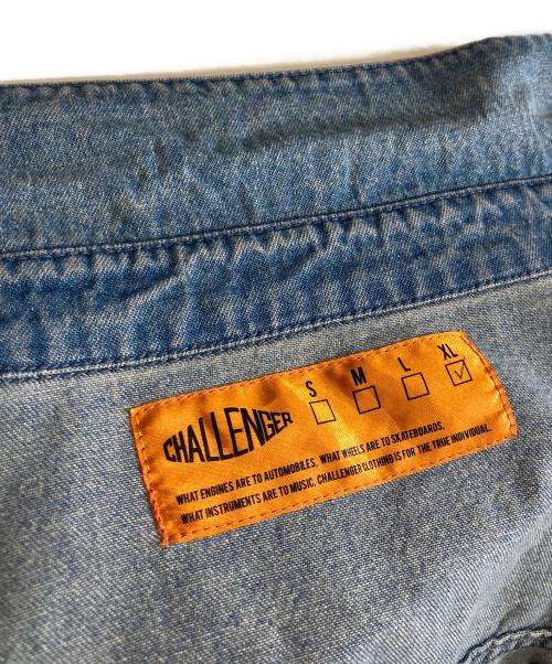 CHALLENGER（チャレンジャー）CHALLENGER (チャレンジャー) L/S TIE DYE SLEEVE DENIM SHIRT インディゴ サイズ:XLの古着・服飾アイテム