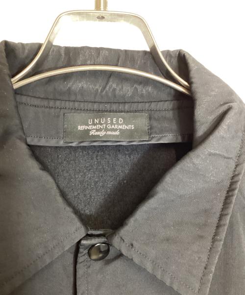 UNUSED（アンユーズド）UNUSED (アンユーズド) ウール混ナイロンコーチジャケット ブラック サイズ:3の古着・服飾アイテム
