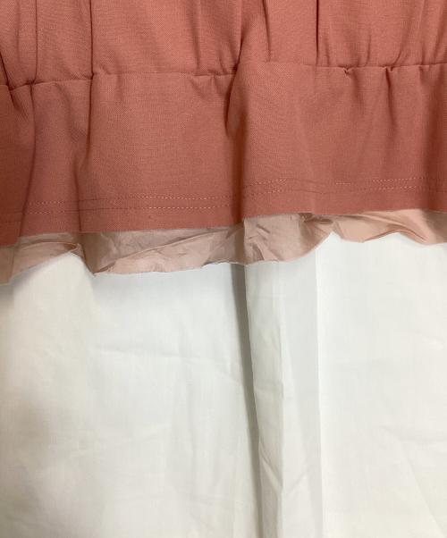 sacai（サカイ）sacai (サカイ) アンサンブルTシャツ ホワイト×ピンク サイズ:SIZE 2の古着・服飾アイテム