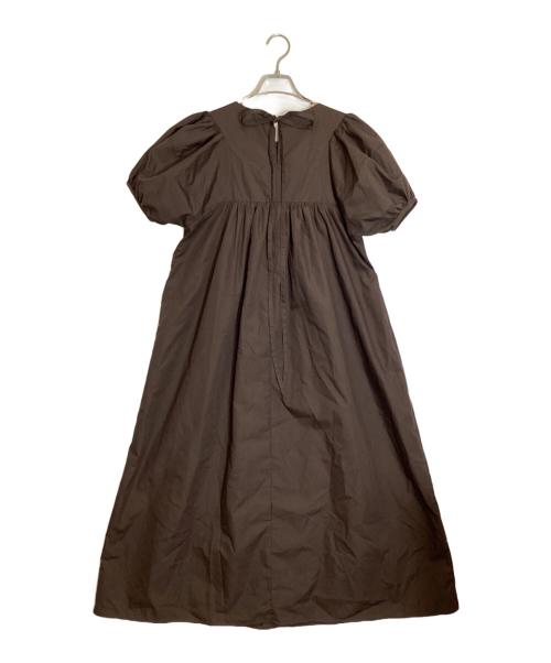 rosy monster（ロージーモンスター）rosy monster (ロージーモンスター) AJISAI mini frill puff OP ブラウン サイズ:sの古着・服飾アイテム