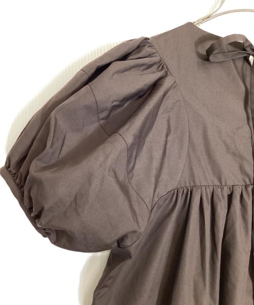 rosy monster（ロージーモンスター）rosy monster (ロージーモンスター) AJISAI mini frill puff OP ブラウン サイズ:sの古着・服飾アイテム
