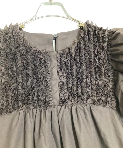 rosy monster（ロージーモンスター）rosy monster (ロージーモンスター) AJISAI mini frill puff OP ブラウン サイズ:sの古着・服飾アイテム