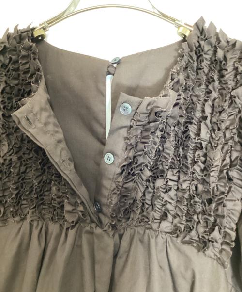 rosy monster（ロージーモンスター）rosy monster (ロージーモンスター) AJISAI mini frill puff OP ブラウン サイズ:sの古着・服飾アイテム
