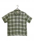 Macy'sメイシーズ）の古着「チェックシャツ」｜グリーン×グレー