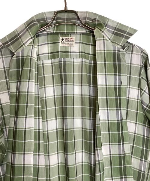 Macy's（メイシーズ）Macy's (メイシーズ) チェックシャツ グリーン×グレー サイズ:Lの古着・服飾アイテム