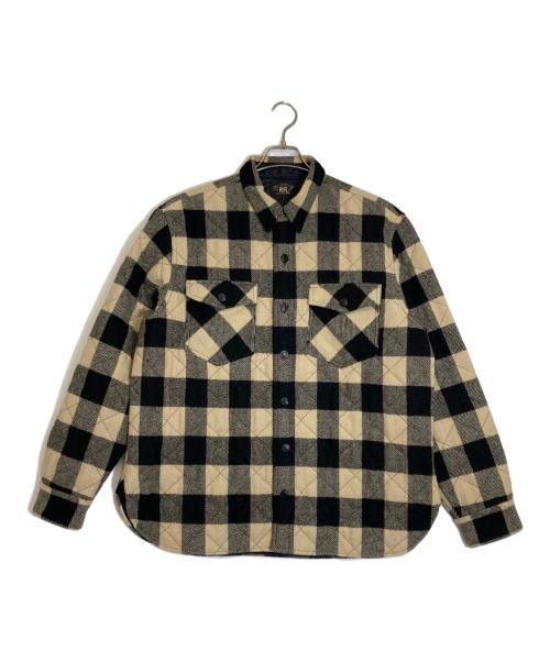 RRL（ダブルアールエル）RRL (ダブルアールエル) マッキノークルーザージャケット ベージュ×ブラック サイズ:XLの古着・服飾アイテム