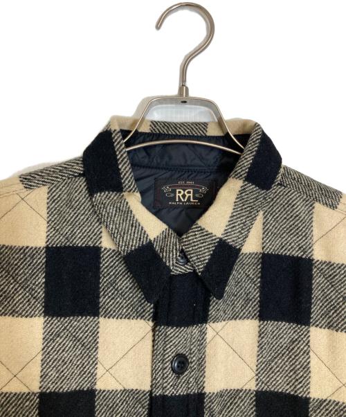 RRL（ダブルアールエル）RRL (ダブルアールエル) マッキノークルーザージャケット ベージュ×ブラック サイズ:XLの古着・服飾アイテム