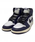 NIKEナイキ）の古着「ARI JORDAN 1 RETRO HIGH OG ハイカットスニーカー」｜ネイビー×ホワイト×ブラック