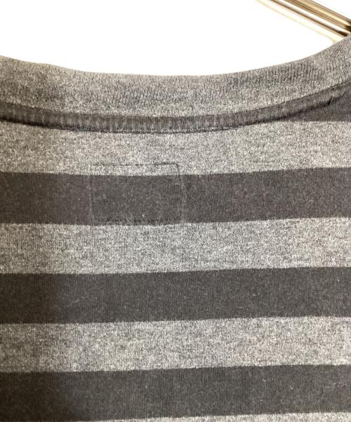 stussy（ステューシー）stussy (ステューシー) ボーダーTシャツ ブラック×グレー サイズ:XLの古着・服飾アイテム