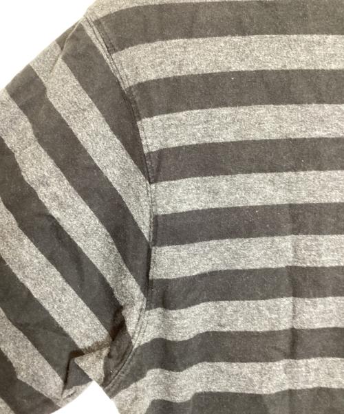 stussy（ステューシー）stussy (ステューシー) ボーダーTシャツ ブラック×グレー サイズ:XLの古着・服飾アイテム