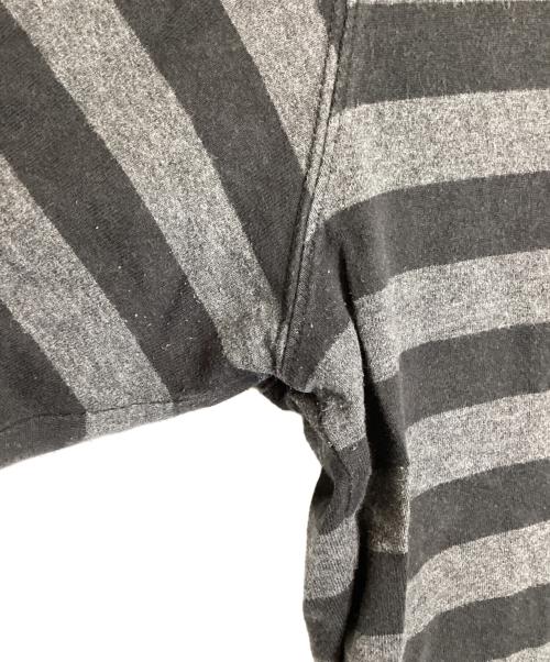 stussy（ステューシー）stussy (ステューシー) ボーダーTシャツ ブラック×グレー サイズ:XLの古着・服飾アイテム