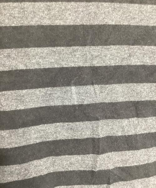 stussy（ステューシー）stussy (ステューシー) ボーダーTシャツ ブラック×グレー サイズ:XLの古着・服飾アイテム