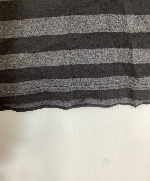 stussy（ステューシー）stussy (ステューシー) ボーダーTシャツ ブラック×グレー サイズ:XLの古着・服飾アイテム