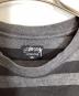 中古・古着 stussy (ステューシー) ボーダーTシャツ ブラック×グレー サイズ:XL：7000円