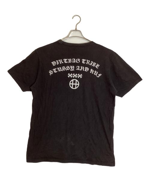 stussy（ステューシー）stussy (ステューシー) HUF (ハフ) 30TH ANNIVERSARY TEE ブラック サイズ:XLの古着・服飾アイテム